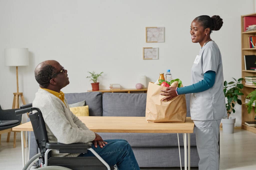 Personal care at home can help you and your senior with grocery shopping.
