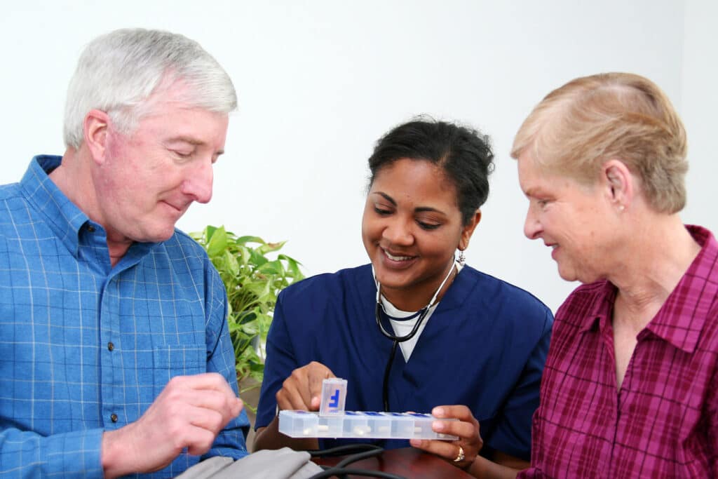 Home care can help aging seniors establish healthy routines and remember their medications.